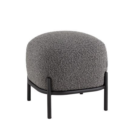 Пуф Стоун ткань букле тёмно-серый