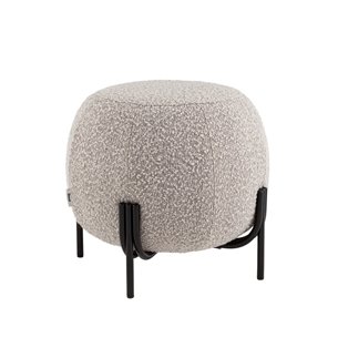 Пуф Флик new ткань букле серо-бежевый