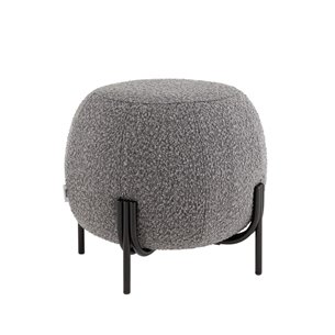 Пуф Флик new ткань букле тёмно-серый