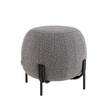Пуф Флик new ткань букле тёмно-серый