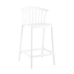 Стул полубарный Campo пластик белый