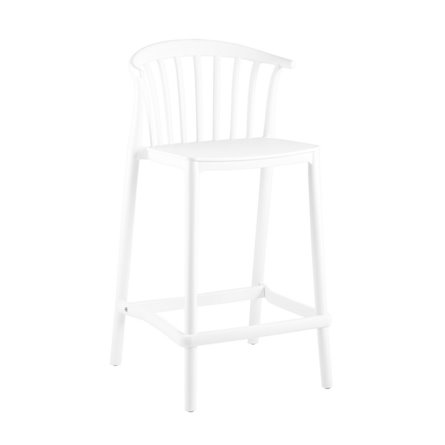 Стул полубарный Campo пластик белый