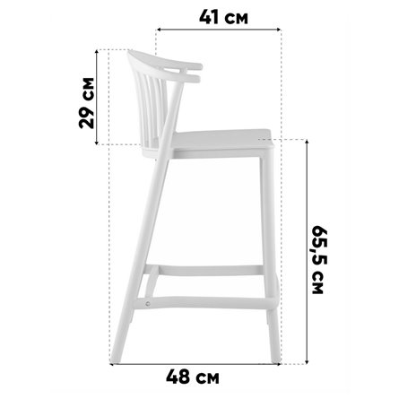 Стул полубарный|Stool Group|Campo пластик белый
