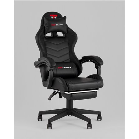 Компьютерное кресло|TopChairs|TopChairs Prophet с оттоманкой черный