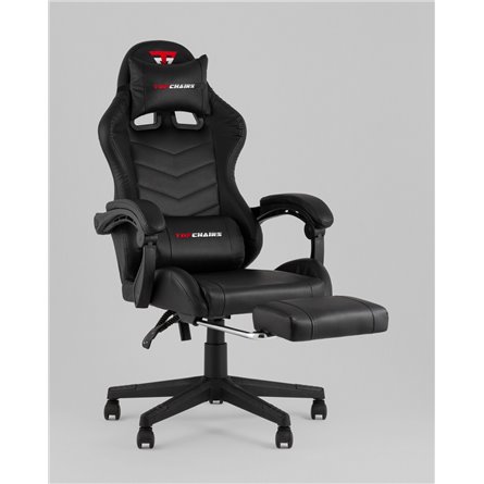 Компьютерное кресло|TopChairs|TopChairs Prophet с оттоманкой черный