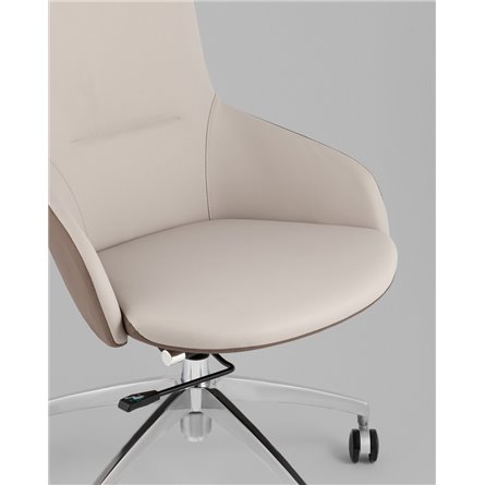 Компьютерное кресло|TopChairs|TopChairs Soulo светло-серый, коричневый