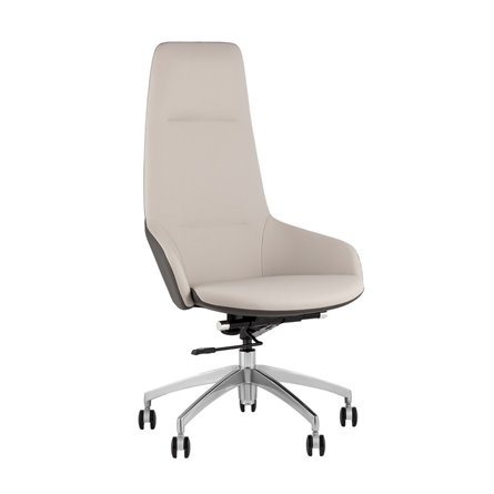 Кресло руководителя TopChairs Soulo светло-серый