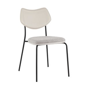 Стул обеденный Casey серый с серой экокожей