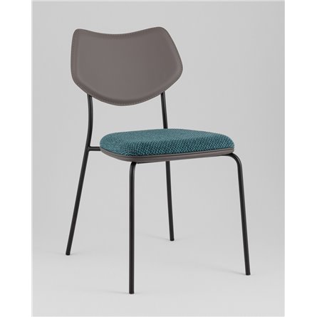 Стул|Stool Group|Casey темно-бирюзовый с серой экокожей