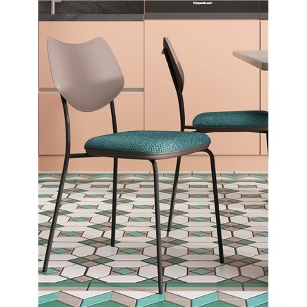 Стул|Stool Group|Casey темно-бирюзовый с серой экокожей