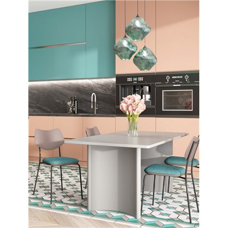 Стул|Stool Group|Casey темно-бирюзовый с серой экокожей