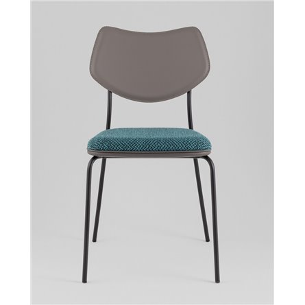 Стул|Stool Group|Casey темно-бирюзовый с серой экокожей