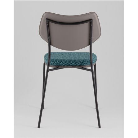 Стул|Stool Group|Casey темно-бирюзовый с серой экокожей