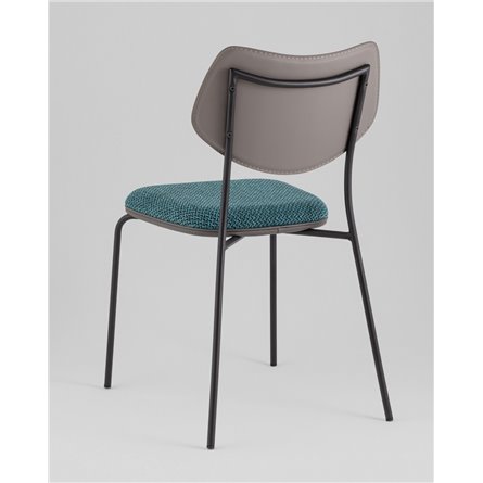 Стул|Stool Group|Casey темно-бирюзовый с серой экокожей