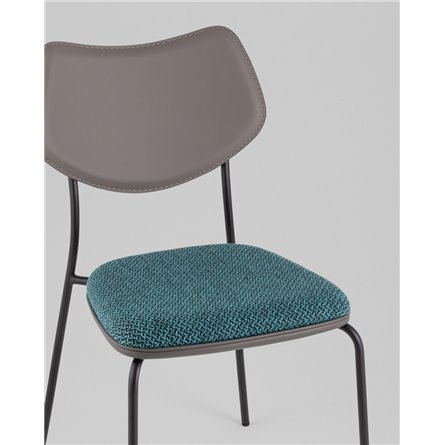 Стул|Stool Group|Casey темно-бирюзовый с серой экокожей