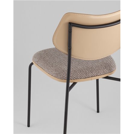 Стул|Stool Group|Casey темно-серый с бежевой экокожей