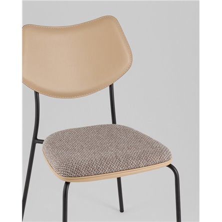 Стул|Stool Group|Casey темно-серый с бежевой экокожей