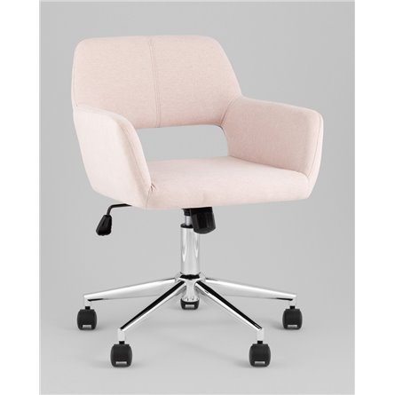 Кресло офисное|Stool Group|ROSS рогожка светло-розовый