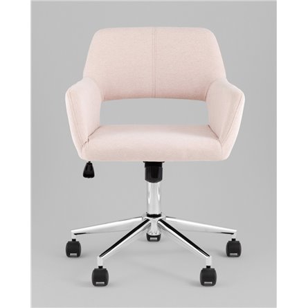 Кресло офисное|Stool Group|ROSS рогожка светло-розовый