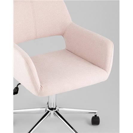Кресло офисное|Stool Group|ROSS рогожка светло-розовый