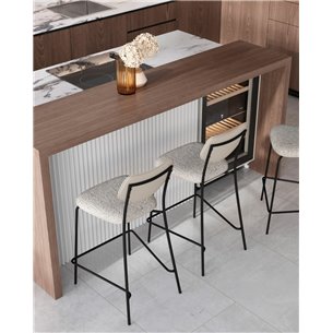 Стул полубарный|Stool Group|Casey серый с серой экокожей