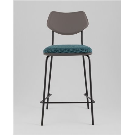 Стул полубарный|Stool Group|Casey темно-бирюзовый с серой экокожей