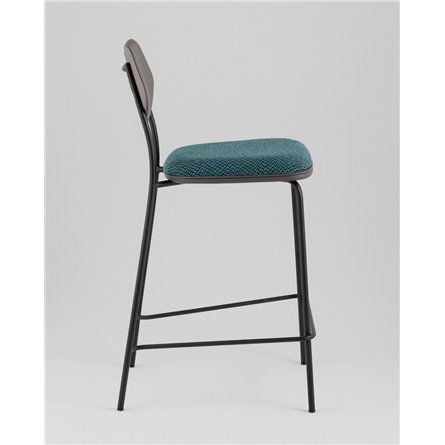 Стул полубарный|Stool Group|Casey темно-бирюзовый с серой экокожей