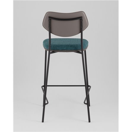 Стул полубарный|Stool Group|Casey темно-бирюзовый с серой экокожей