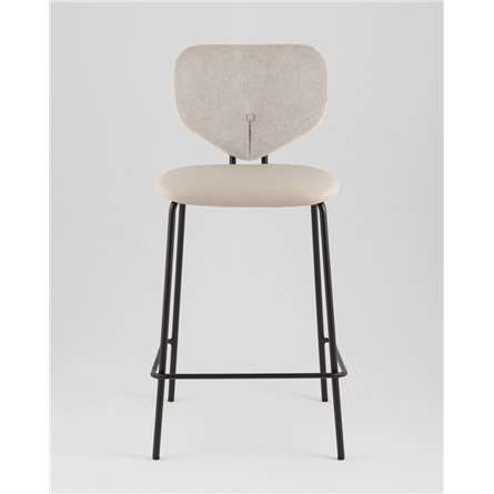 Стул полубарный|Stool Group|Masey бежевый с бежевой экокожей