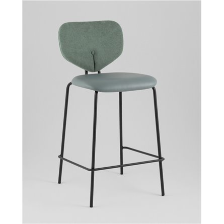 Стул полубарный|Stool Group|Masey зеленый со светло-зеленой экокожей