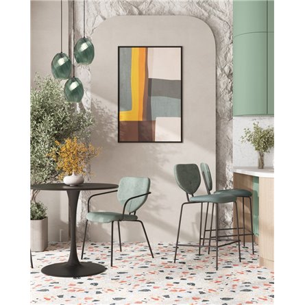 Стул полубарный|Stool Group|Masey зеленый со светло-зеленой экокожей