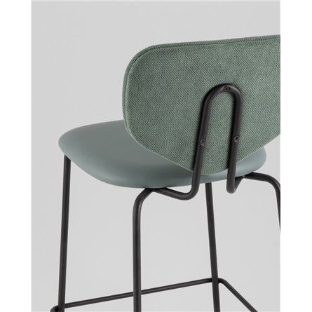 Стул полубарный|Stool Group|Masey зеленый со светло-зеленой экокожей