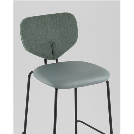 Стул полубарный|Stool Group|Masey зеленый со светло-зеленой экокожей