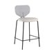 Стул полубарный Masey серый с серой экокожей
