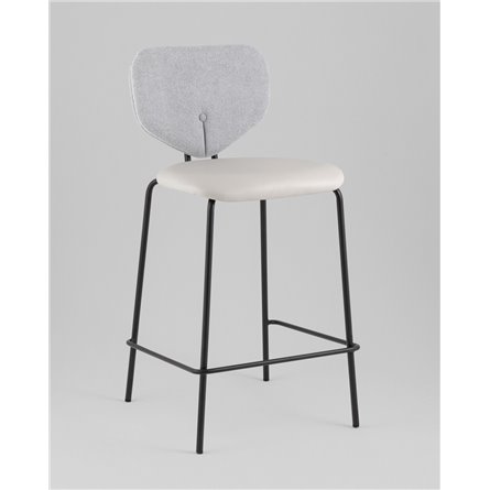 Стул полубарный|Stool Group|Masey серый с серой экокожей