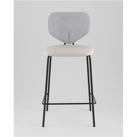 Стул полубарный|Stool Group|Masey серый с серой экокожей