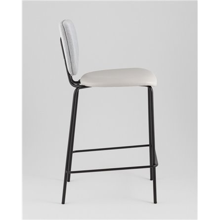 Стул полубарный|Stool Group|Masey серый с серой экокожей