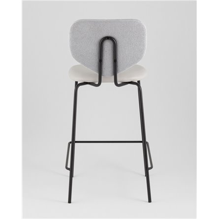Стул полубарный|Stool Group|Masey серый с серой экокожей