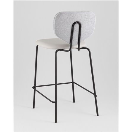 Стул полубарный|Stool Group|Masey серый с серой экокожей