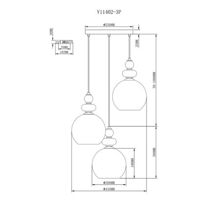 Светильник|Moderli|Moderli V11402-3P Tamina