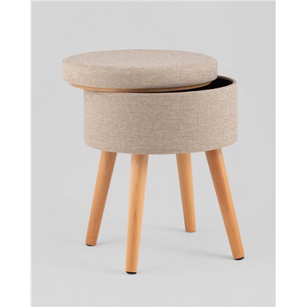 Пуф|Stool Group|Store Woody рогожка бежевая с ящиком