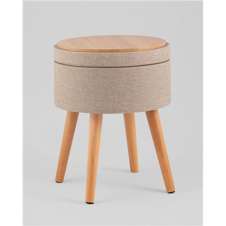 Пуф|Stool Group|Store Woody рогожка бежевая с ящиком