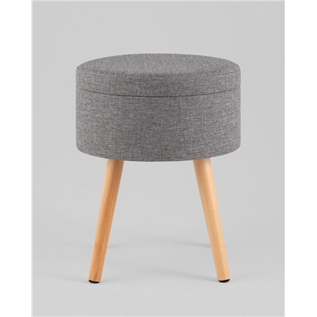 Пуф|Stool Group|Store Woody рогожка серая с ящиком