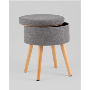 Пуф|Stool Group|Store Woody рогожка серая с ящиком