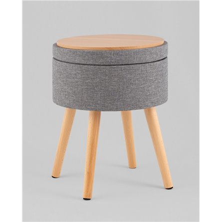 Пуф|Stool Group|Store Woody рогожка серая с ящиком