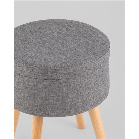 Пуф|Stool Group|Store Woody рогожка серая с ящиком