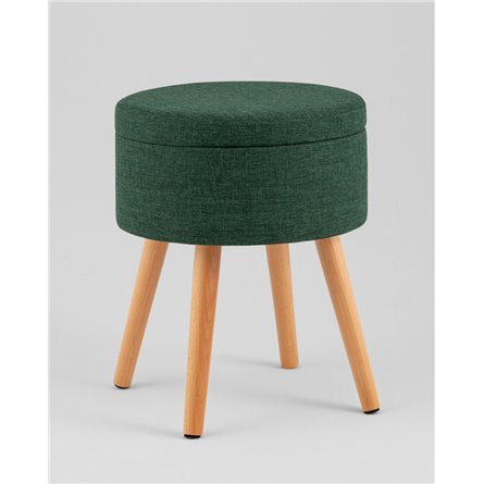 Пуф|Stool Group|Store Woody рогожка темно-зелёная с ящиком