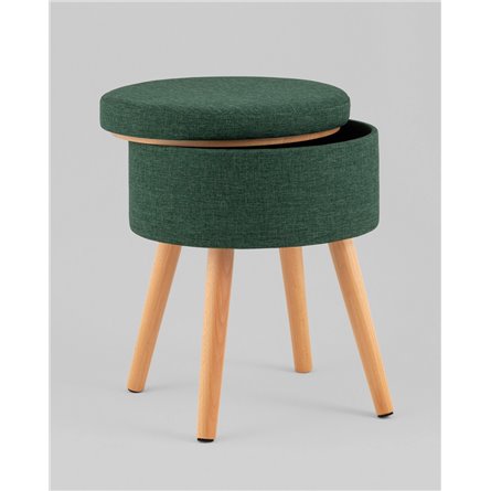 Пуф|Stool Group|Store Woody рогожка темно-зелёная с ящиком