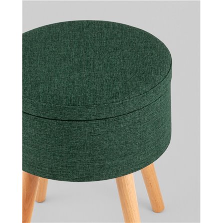 Пуф|Stool Group|Store Woody рогожка темно-зелёная с ящиком