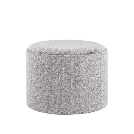 Пуф с ящиком Хюгге L букле серый